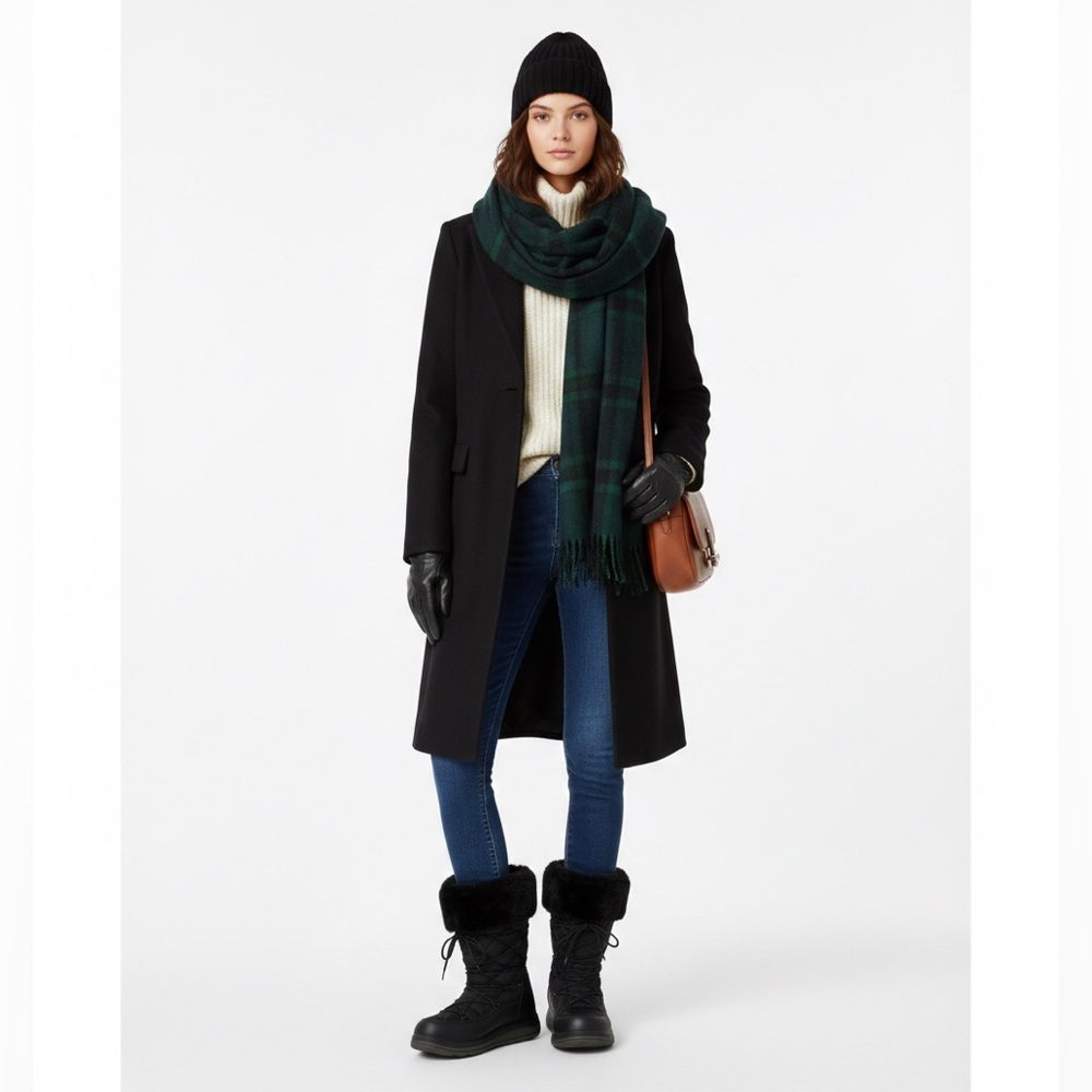 Cougar | Black Quilted Lace Up Winter Boots with Faux Fur Trim Style : Astral - Picture 2 of 15